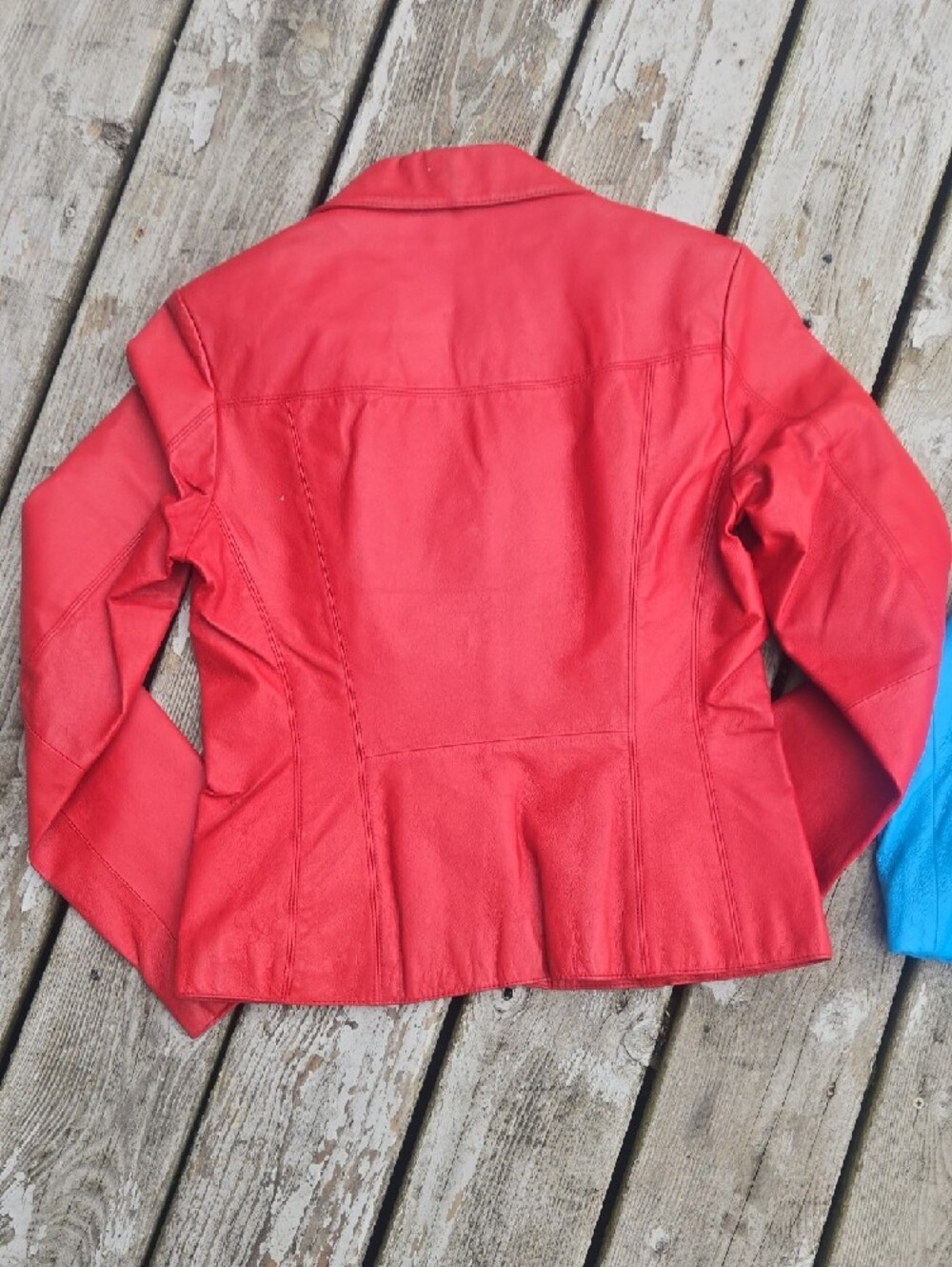 Wilsons Leather Red and Bright Blue And Gray Jackets For Small Womens. - Picture 9 of 11